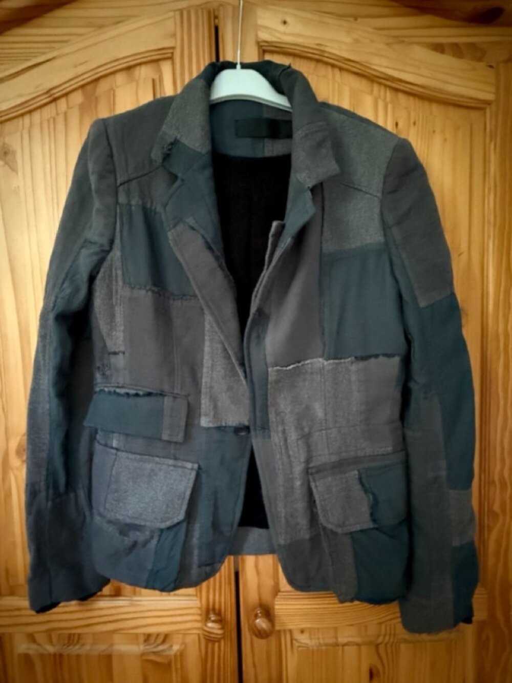 HAIDER ACKERMAN  PATCHWORK LINEN/ COTTON  BLAZER-
